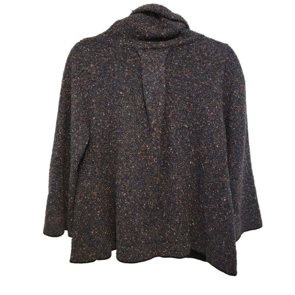 Curio Blue Cardigan Sweater 80s Twee Buttons Pockets Size Medium - Picture 2 of 12